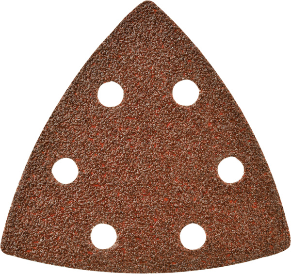 Лист шлифовальный дельтавидный P.I.T. 93x93x93 мм P80 6 отверстий липучка(APLS07-D0080)